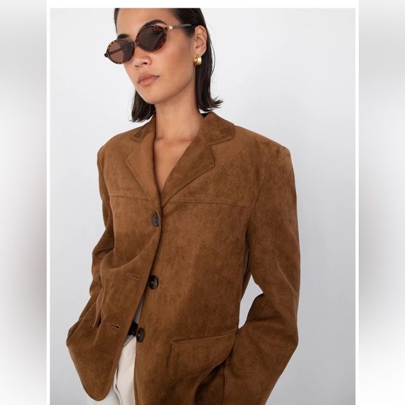 COPY - OAK + FORT vegan suede blazer - Picture 2 of 8